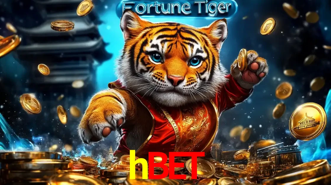 Imagem promocional do jogo de slot Fortune Tiger, com um tigre majestoso em traje tradicional cercado por uma fortuna em moedas de ouro, disponível agora no cassino hbet.